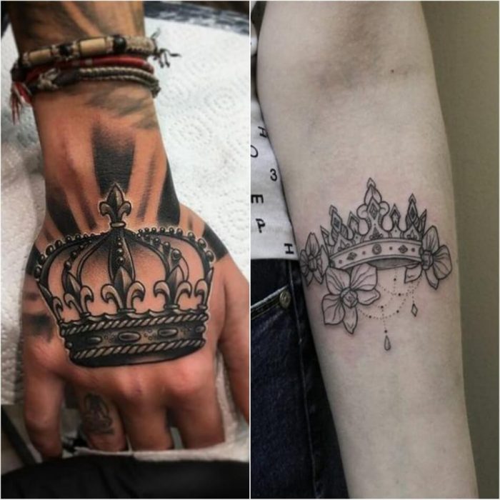 тату корона - татуировка корона женская - женское тату корона - тату корона для девушек эскиз 